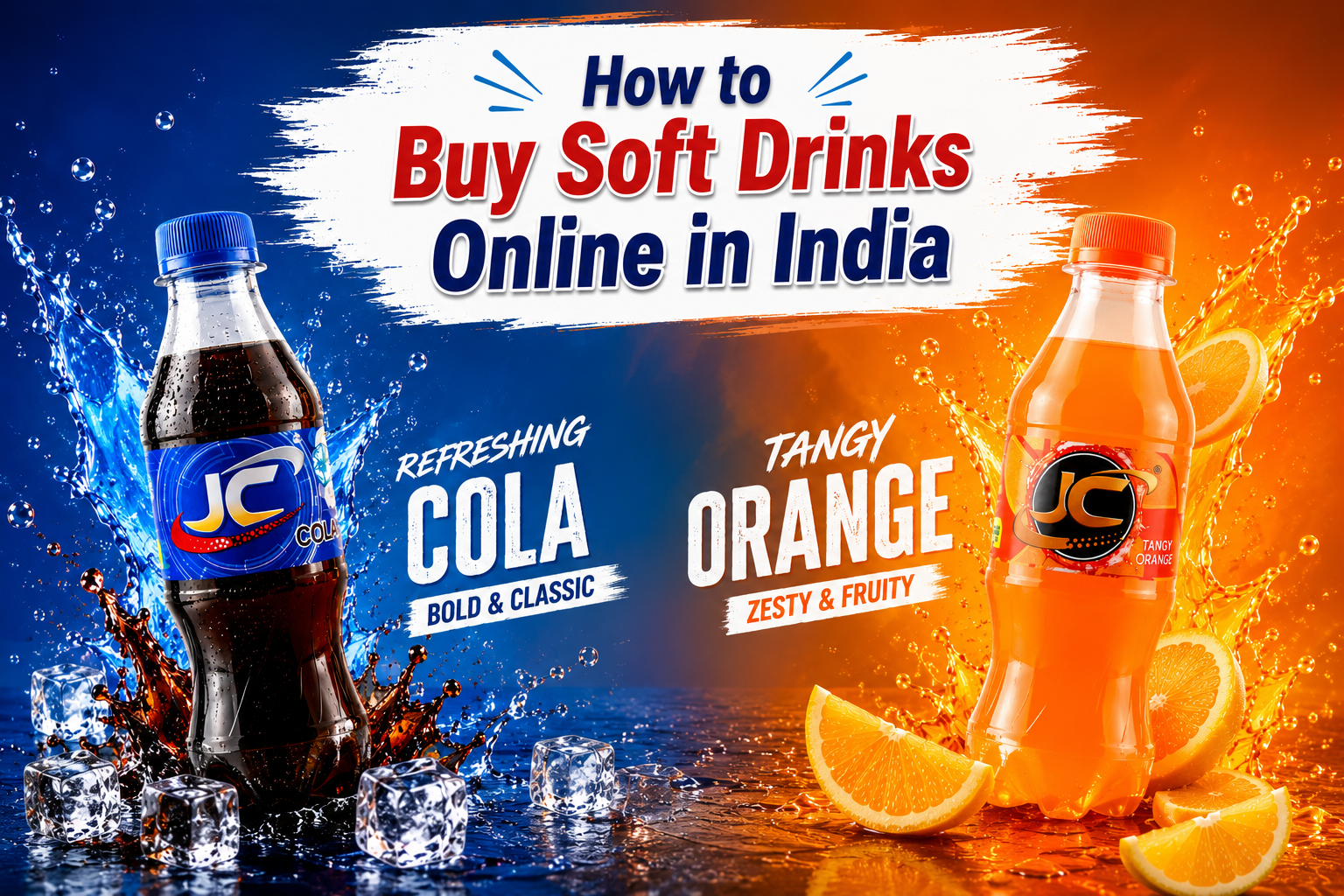 Buy soft drinks online in India, featuring cold drink online options, fruit drinks, and a variety of refreshing beverages available for doorstep delivery.